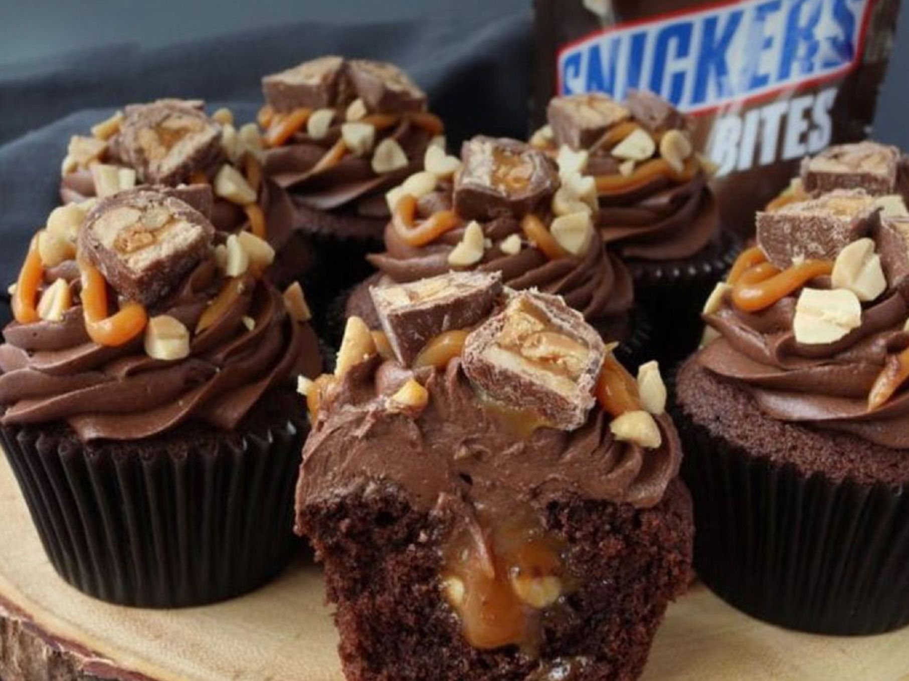 Chocolate Snickers Cupcake