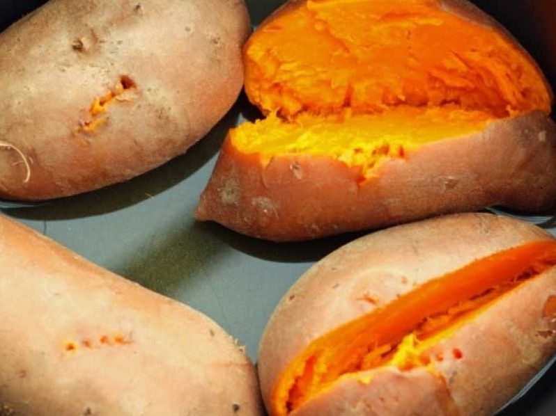 Sweet Potato With Carrot Puree