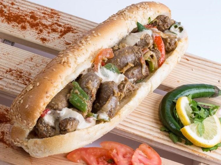 French sandwich with Mexican sausage
