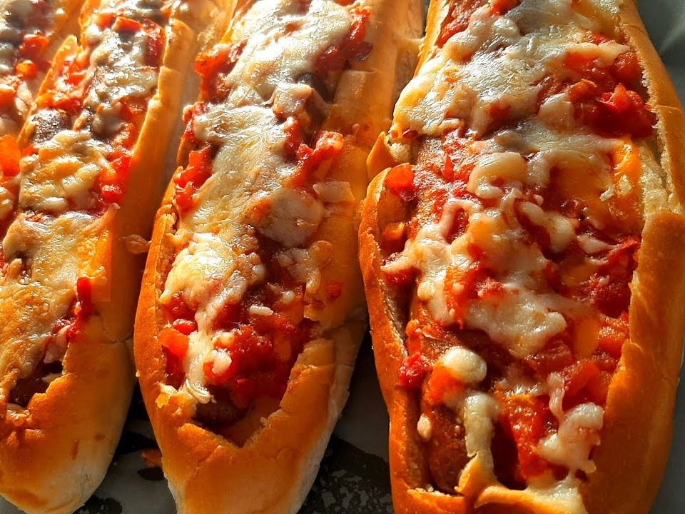 French Sausage Sandwich With Mozzarella