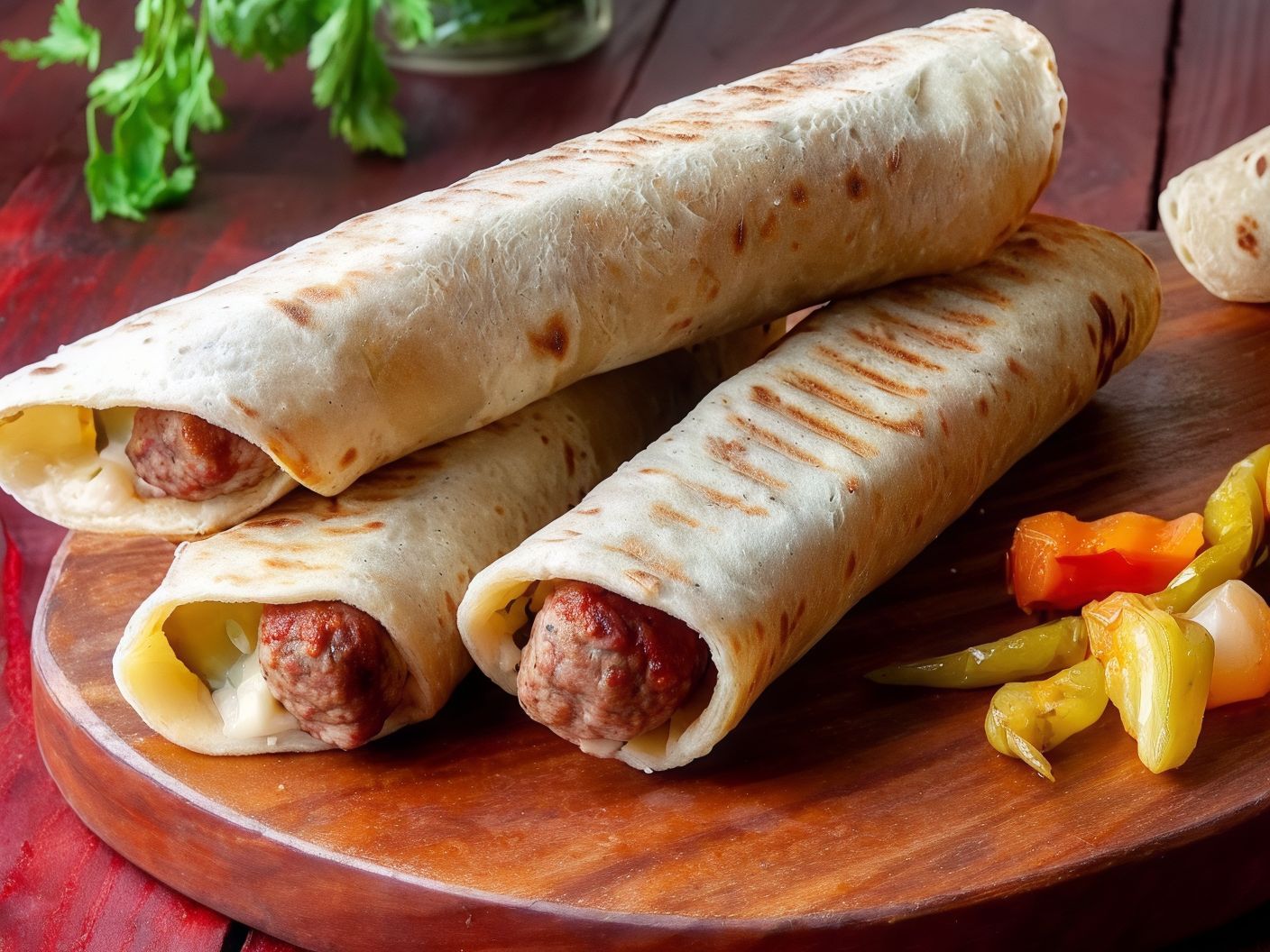 Meat Kofta Syrian Bread Sandwich