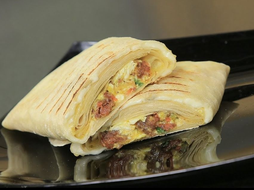 Sausage With Mozzarella Sandwich Syrian Bread