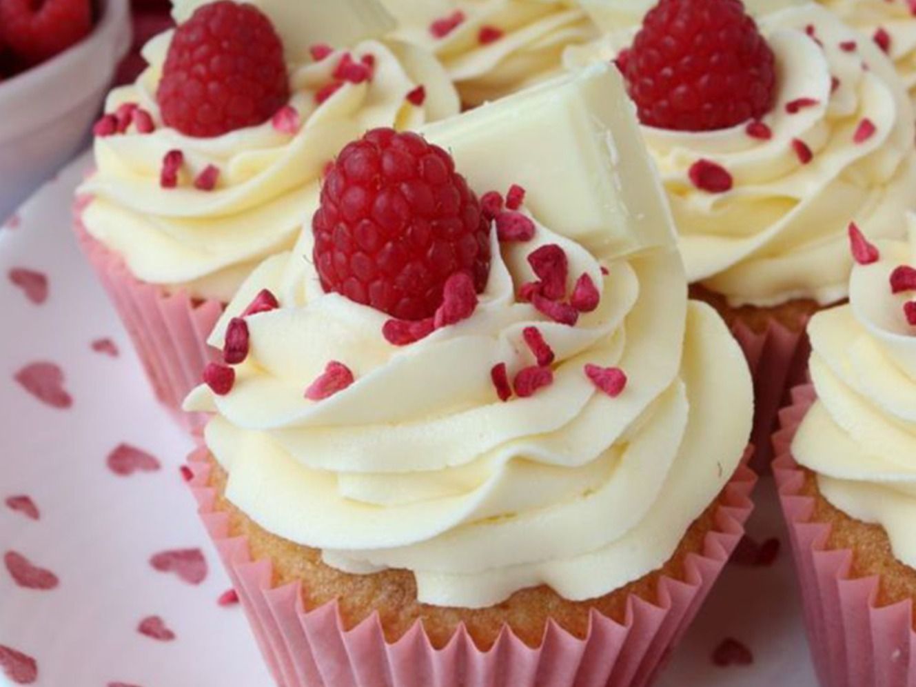Vanilla Raspberry Cupcake