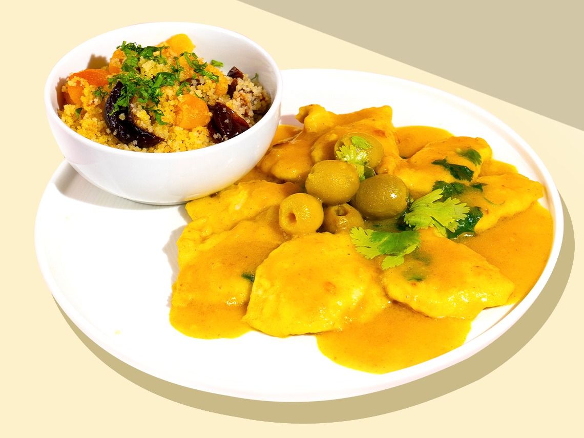 Chicken with Lemon sauce and olives