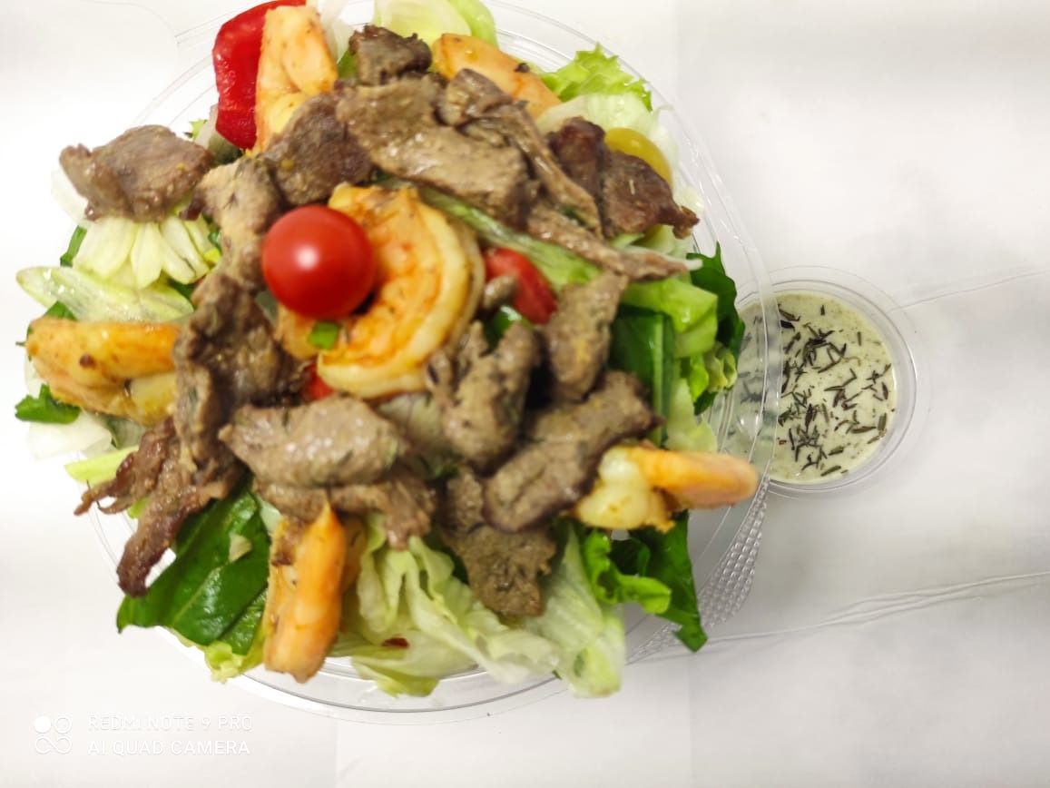 Robian and beef Salad