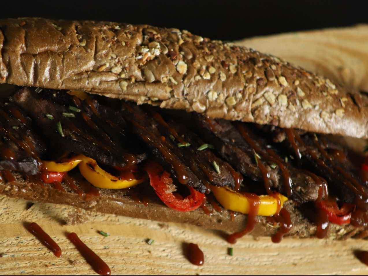 Steak meat and Cheese Sandwich