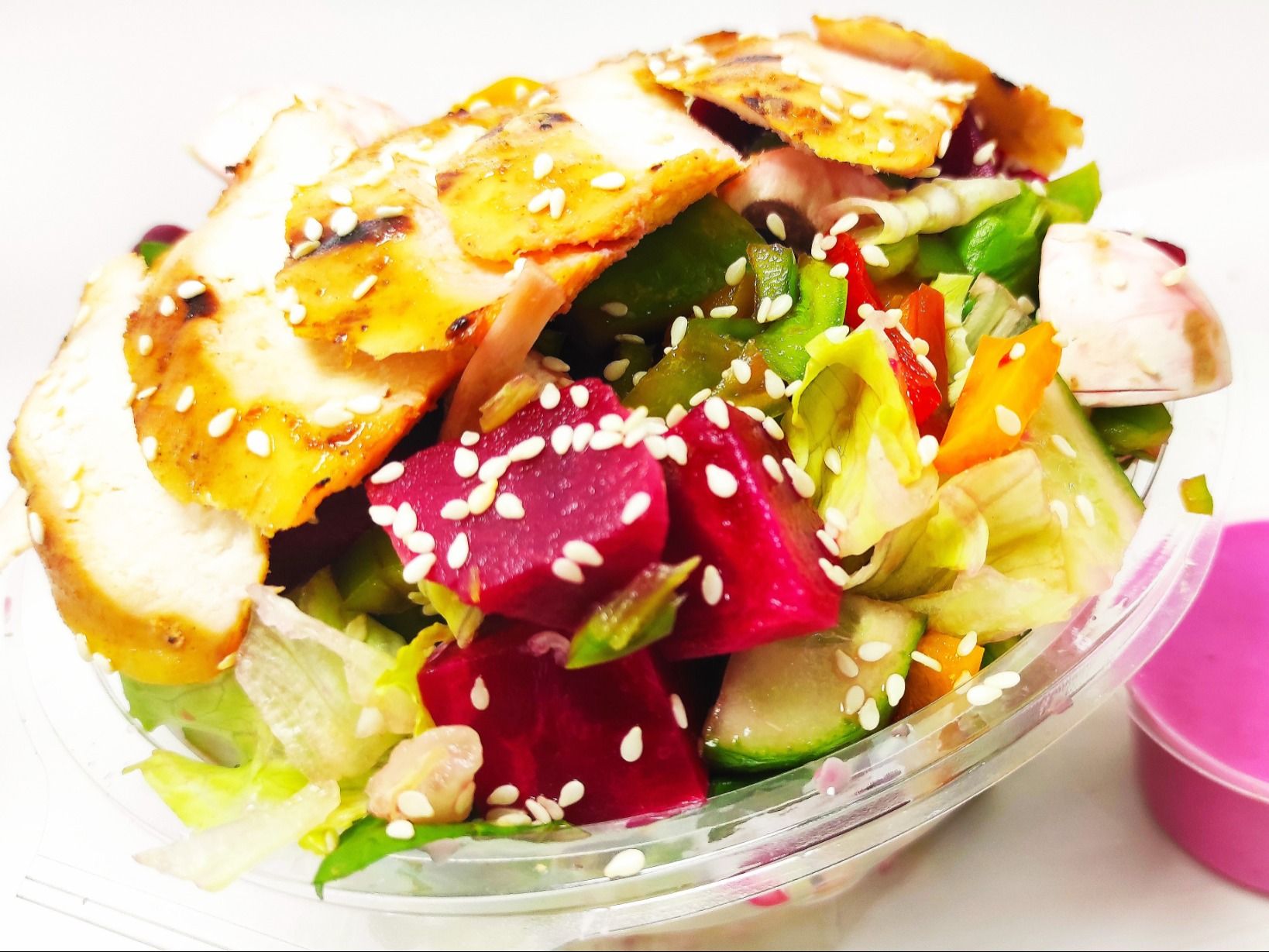 Beetroot salad With chicken