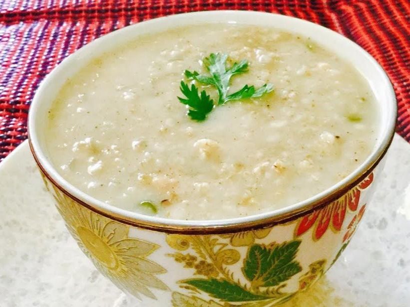 Oat with chicken soup