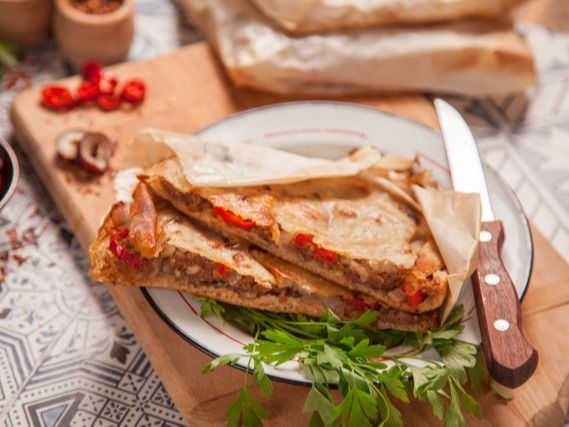 Sausage And Cheese Hawawshi