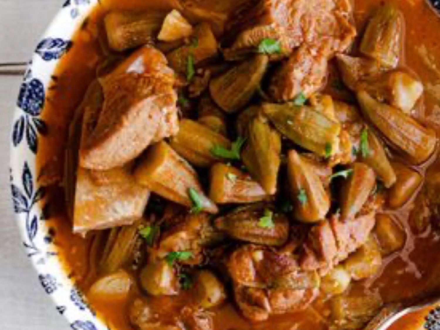 Okra With Meat