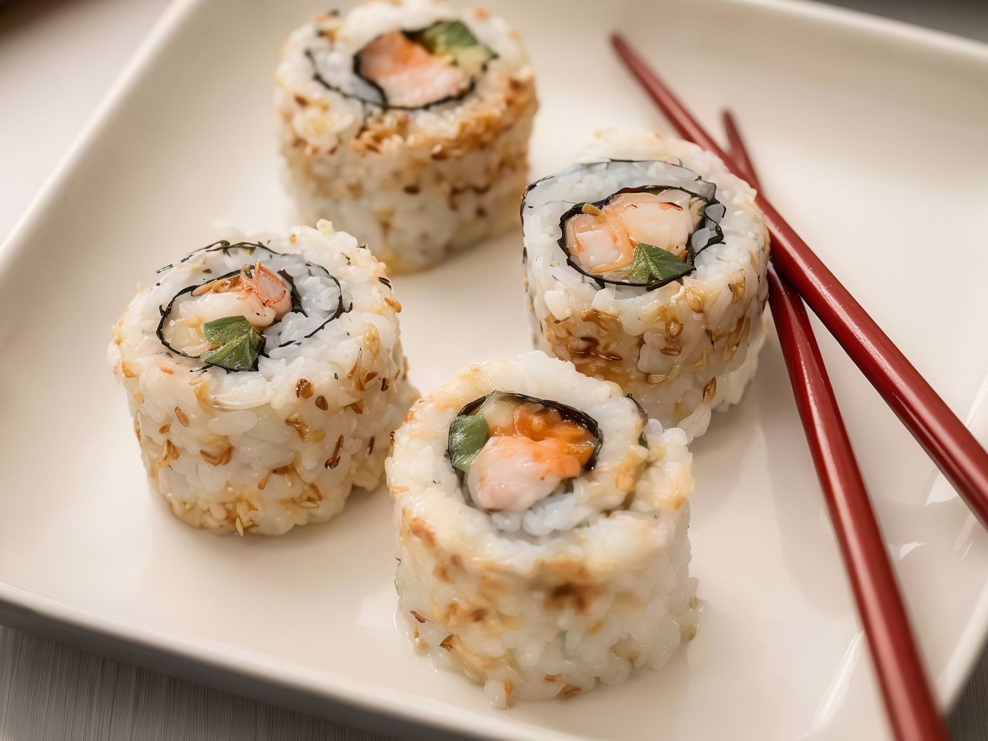 Ura Maki Shrimp Tempura