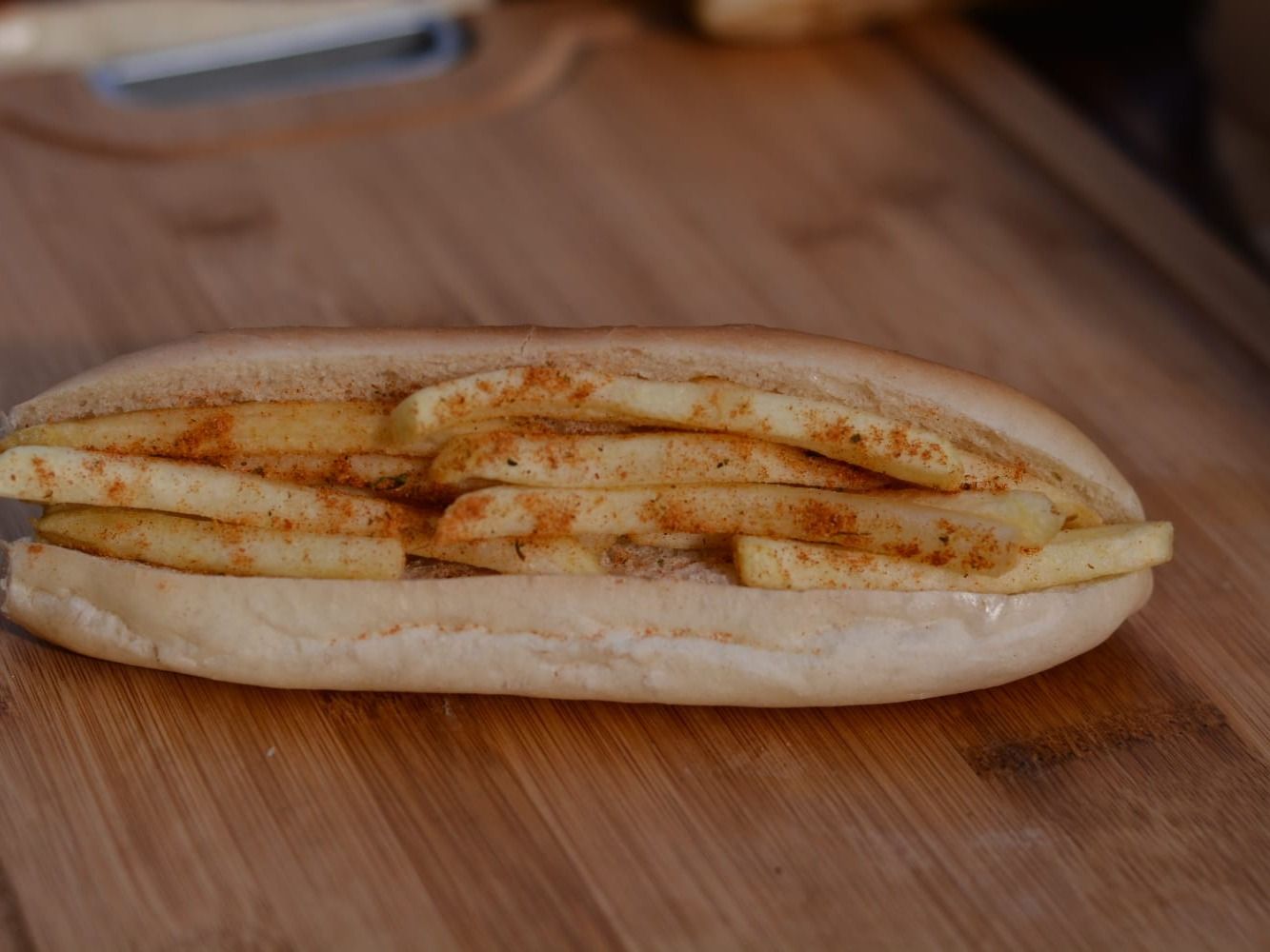 Marinated potatoes sandwich