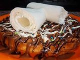 Nutella ice cream waffle