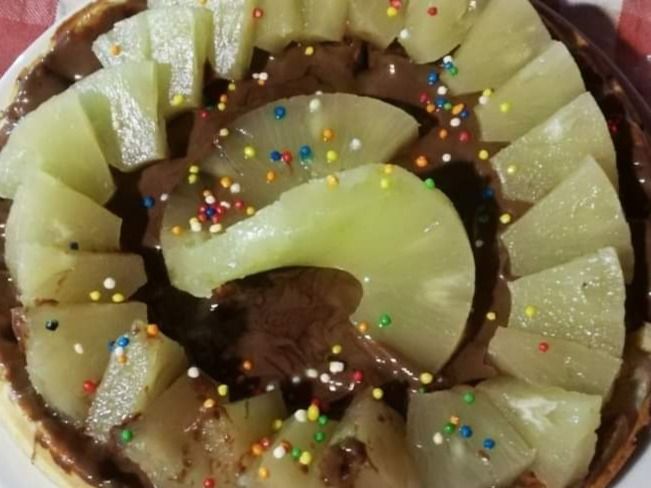 Nutella pineapple waffle