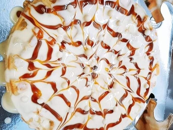 White Chocolate Caramel Waffle
