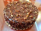 Fudge Cake With Walnuts And Caramel
