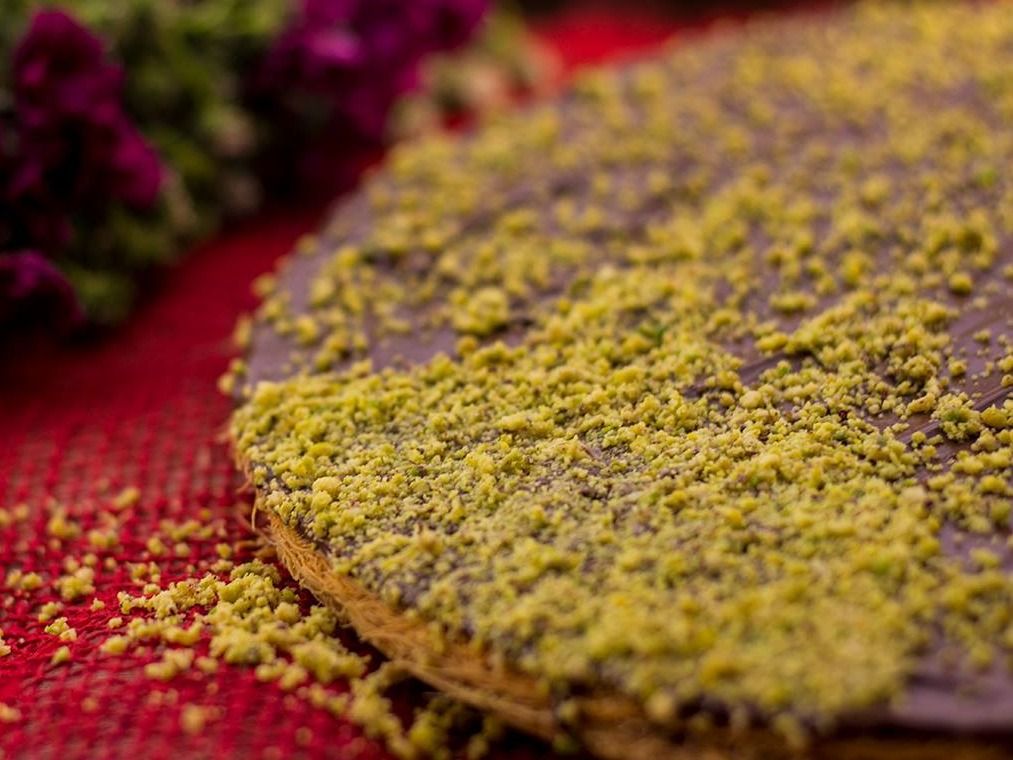Konafa with Nutella chocolate