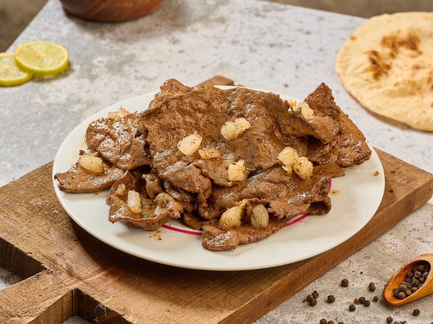 A quarter kilo of roasted liver