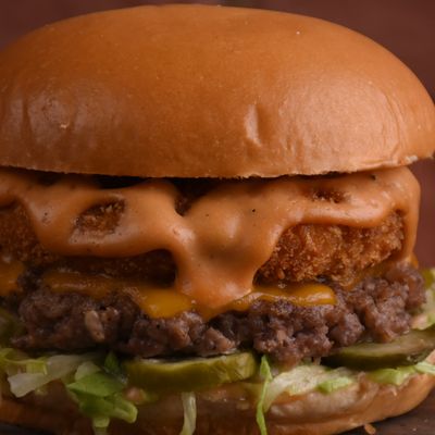 Mac And Cheese Burger Sandwich