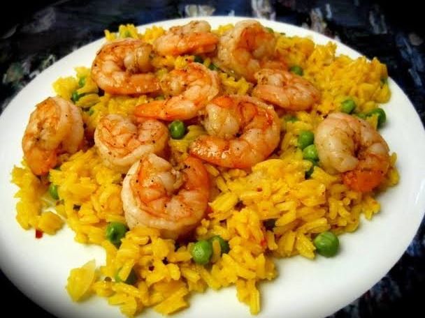 rice with Bell Pepper and shrimp
