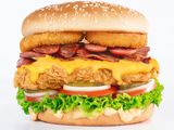 Evil tower chicken burger sandwich