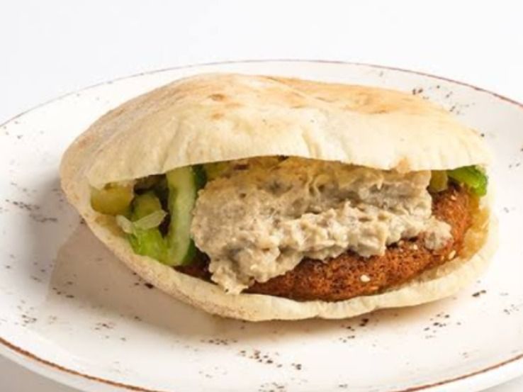 Falafel With Baba Ghannoug Sandwich