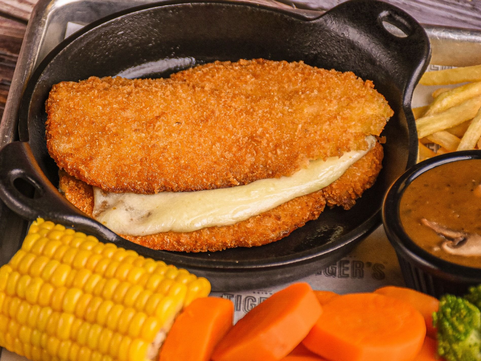 Chicken Cheese Escalope Meal