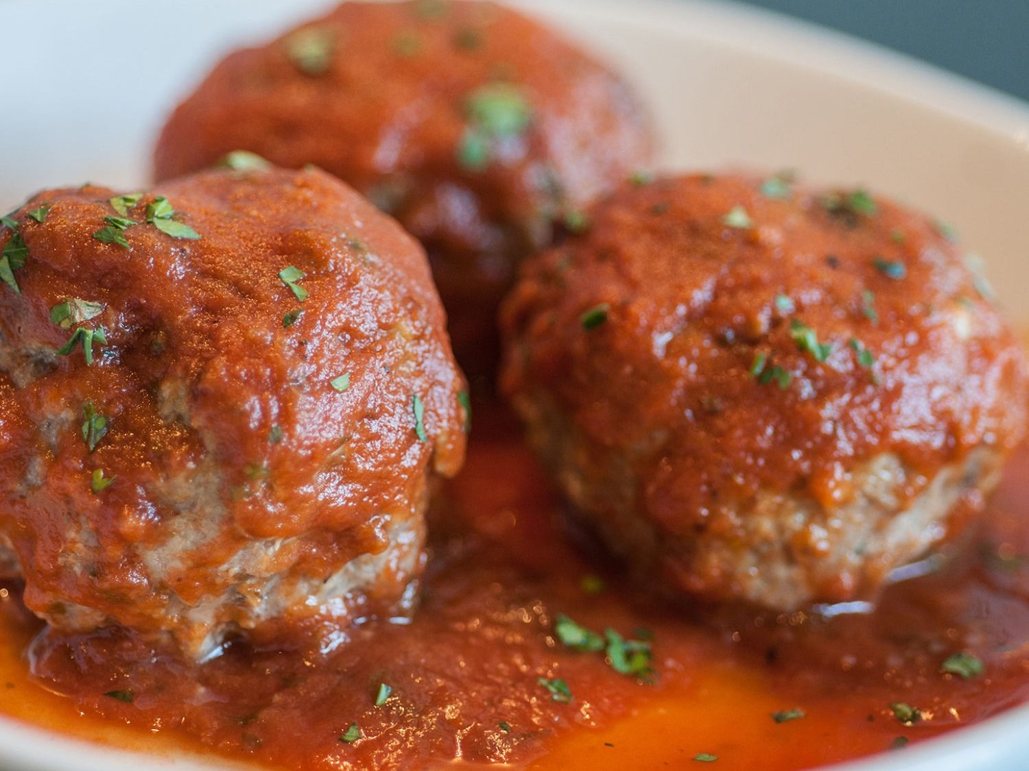 Meatballs With Home Marinara Sauce