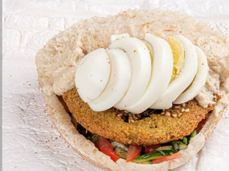 Taamia With Boiled Eggs Sandwich