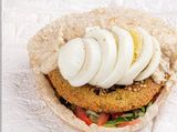 Taamia With Boiled Eggs Sandwich