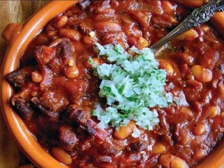 A Box Of Beans With Sauce