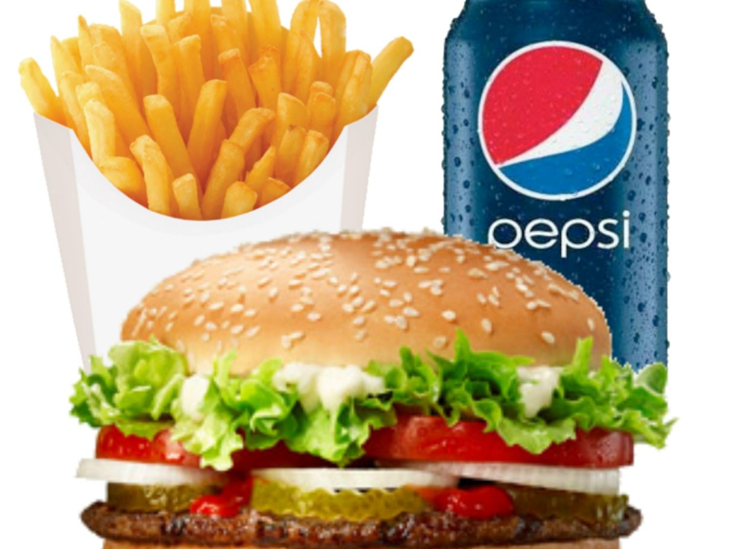 beef burger meal