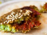 Falafel Patty Stuffed With Hot Sauce