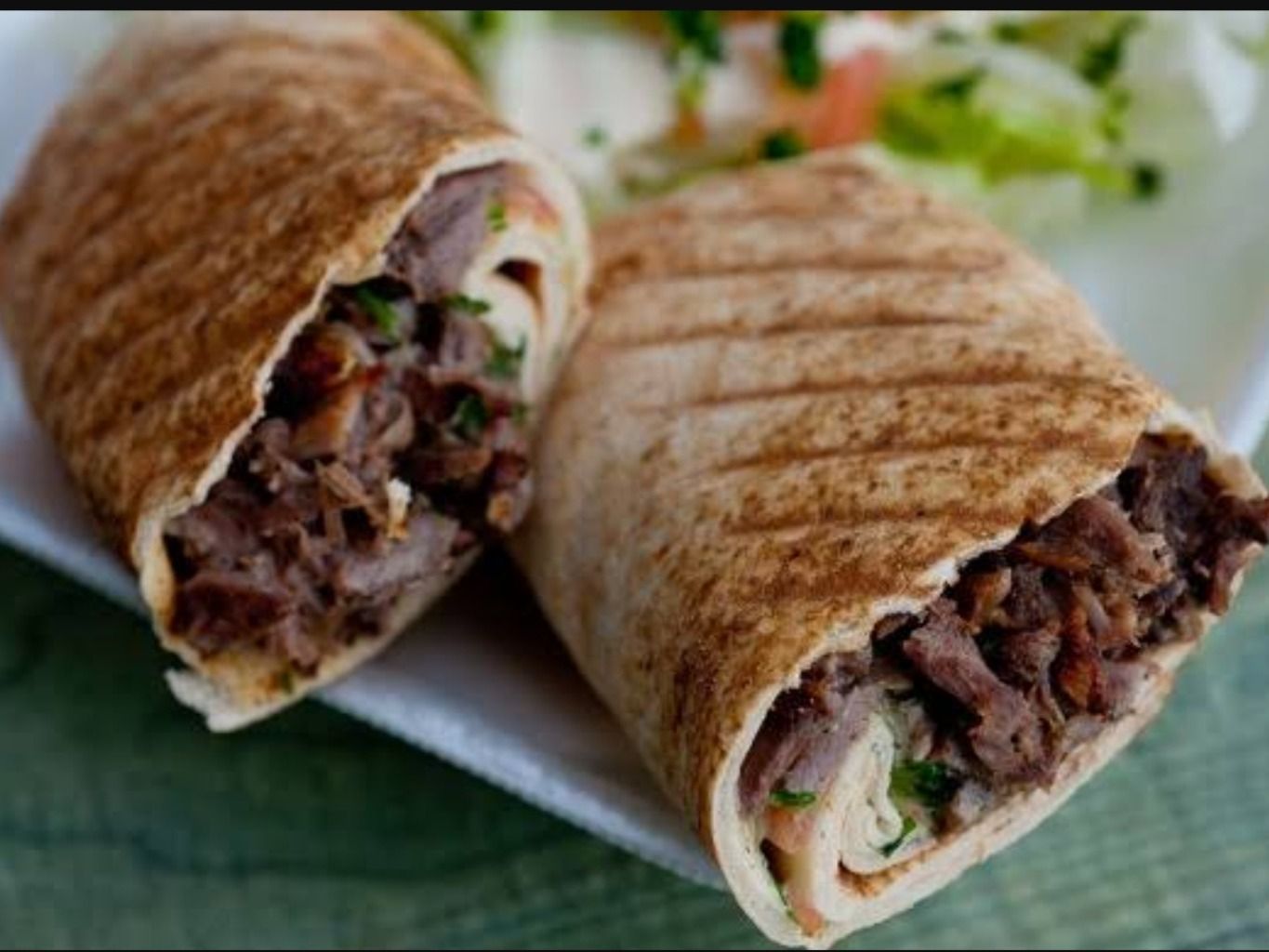 Meat fajita sandwich