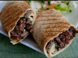 Meat fajita sandwich