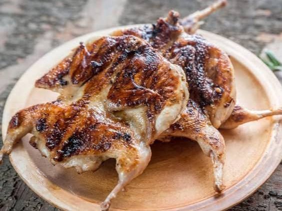 Pair Of Grilled Quail