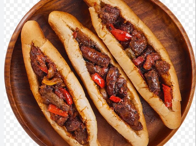 Alexandrian Sausages sandwich