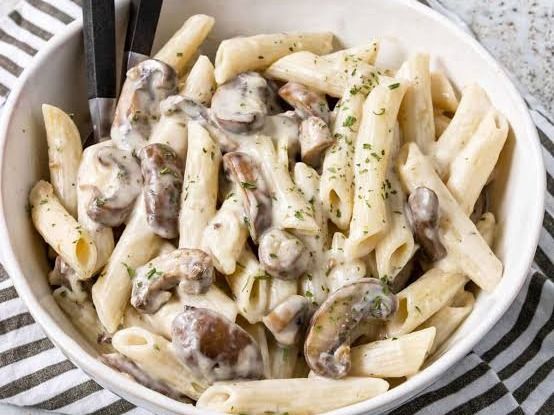 Fasting mushroom pasta