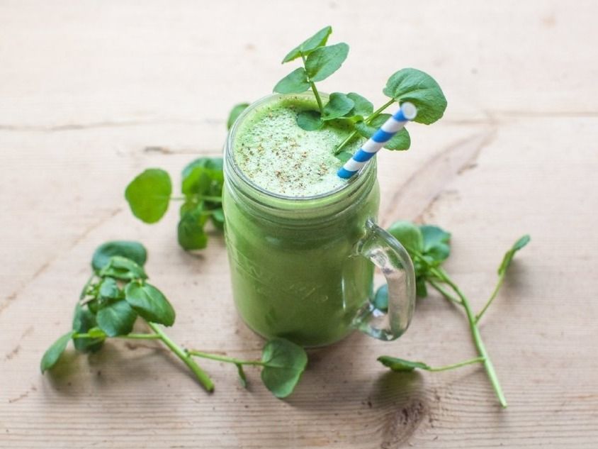 Watercress With Milk And Honey Juice