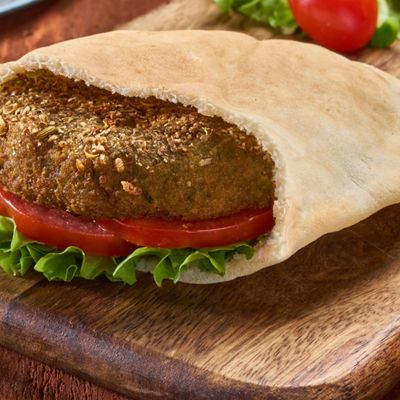 Taamia stuffed with Kiri sandwich