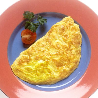 Omelette eggs plate