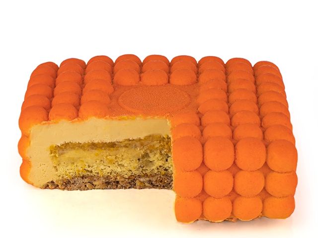 Passion Fruit Spheres Cake