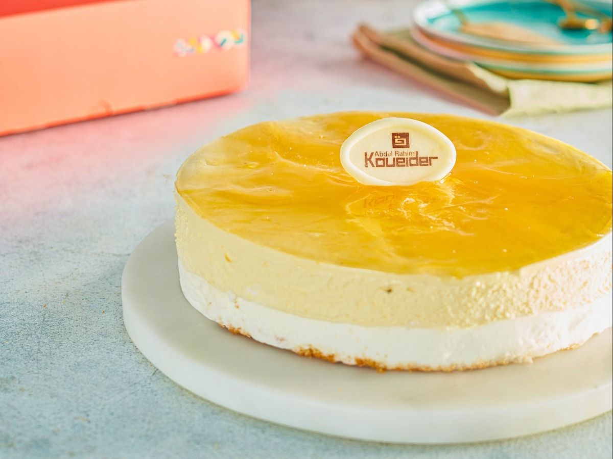 Mango ice cream cake