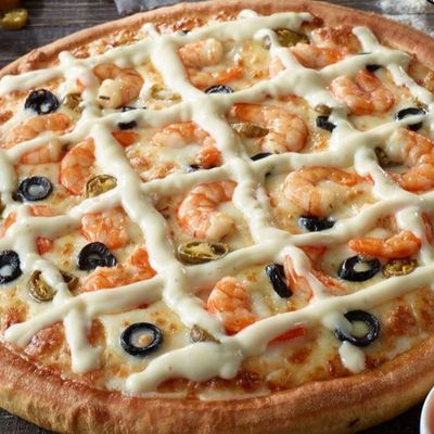 Seafood Ranch Pizza