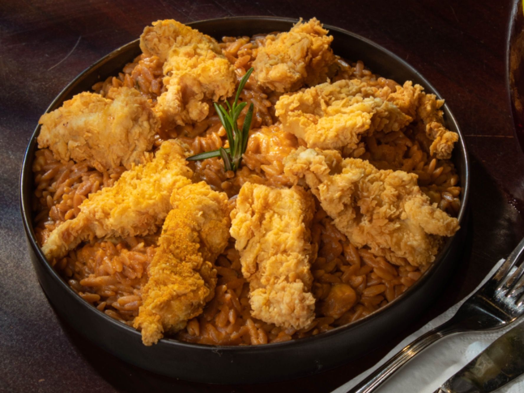 Crispy Chicken Risotto
