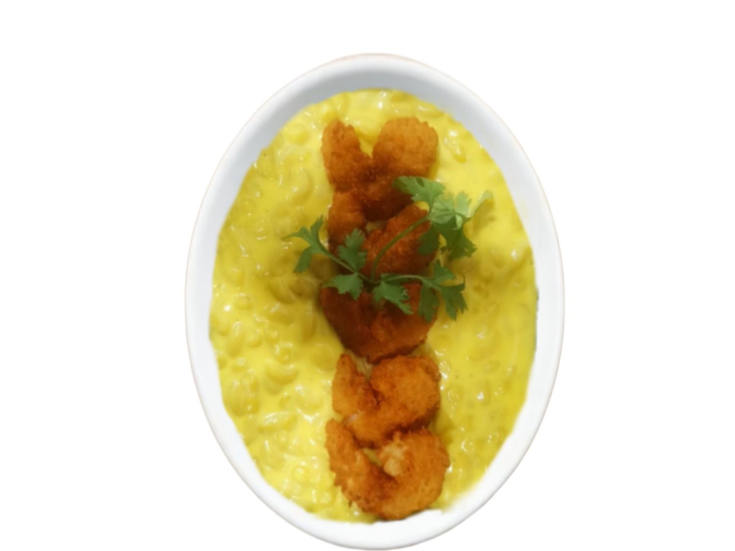 Mac N Cheese With Fried Shrimp