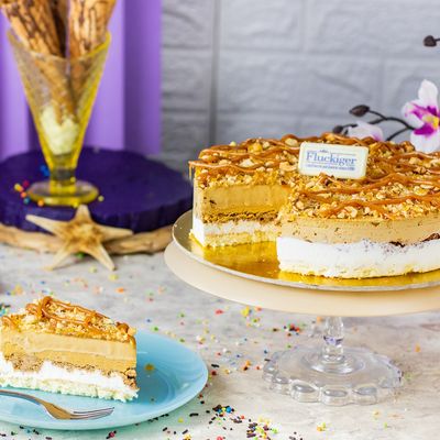 Salted Caramel Ice Cream Cake