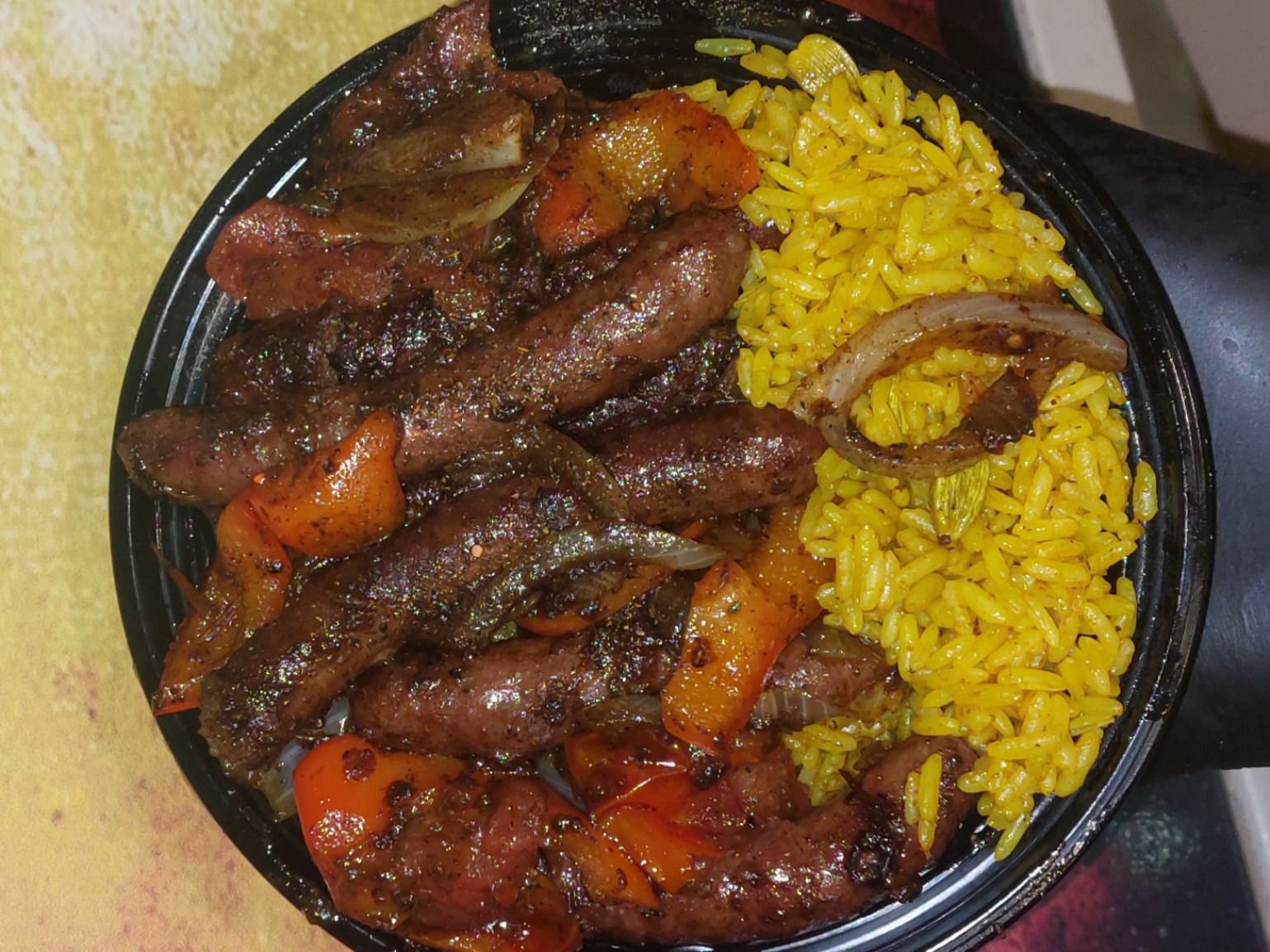 Basmati Rice With Baladi Sausage Plate