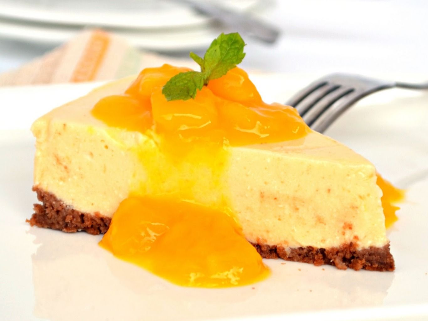 Mango Cheesecake Slice