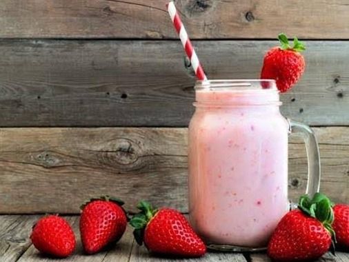 Milk Strawberry Juice